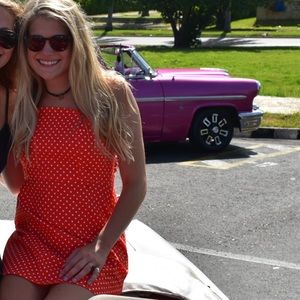 Urban Outfitters Red Polka Dot Dress